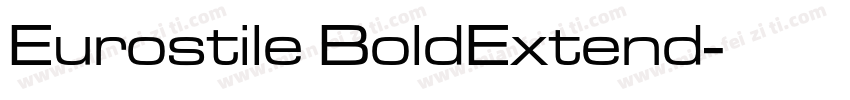 Eurostile BoldExtend字体转换
